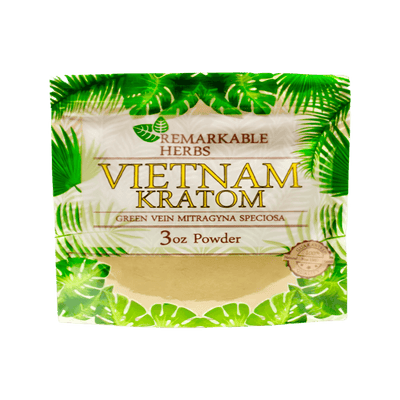 REMARKABLE HERBS KRATOM POWDER 3OZ - VIETNAM GREEN VEIN