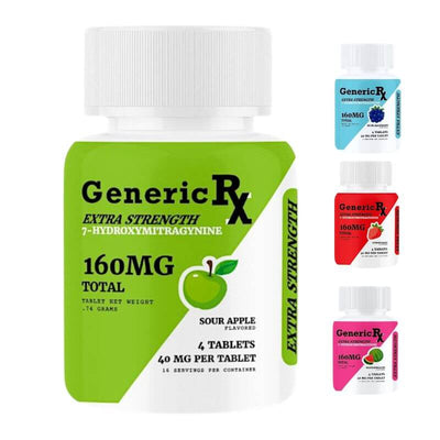 GENERIC RX 7-HYDROXYMITRAGYNINE EXTRA STRENGTH TABLETS 4CT 40MG PER TABLET