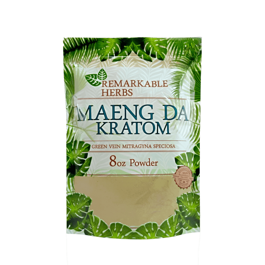REMARKABLE HERBS KRATOM POWDER 8OZ - MAENG DA GREEN VEIN
