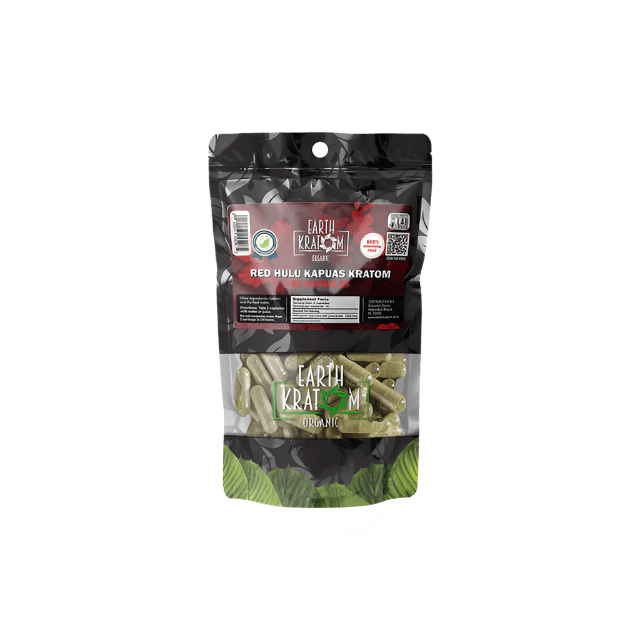 EARTH KRATOM CAPSULES 65CT - HULU RED VEIN