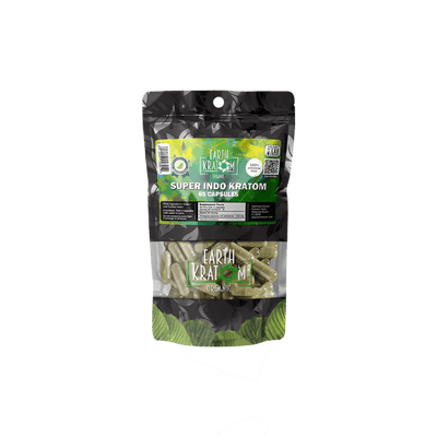 EARTH KRATOM CAPSULES 65CT - INDO SUPER GREEN VEIN