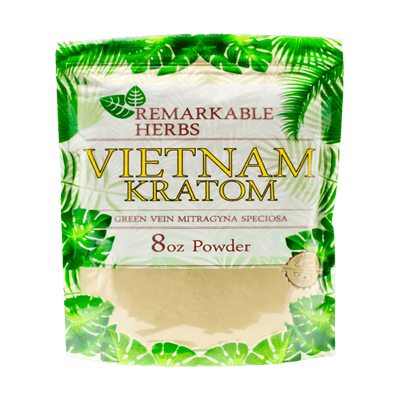 REMARKABLE HERBS KRATOM POWDER 8OZ - VIETNAM GREEN VEIN