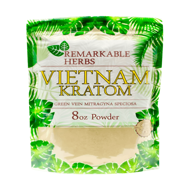 REMARKABLE HERBS KRATOM POWDER 8OZ - VIETNAM GREEN VEIN