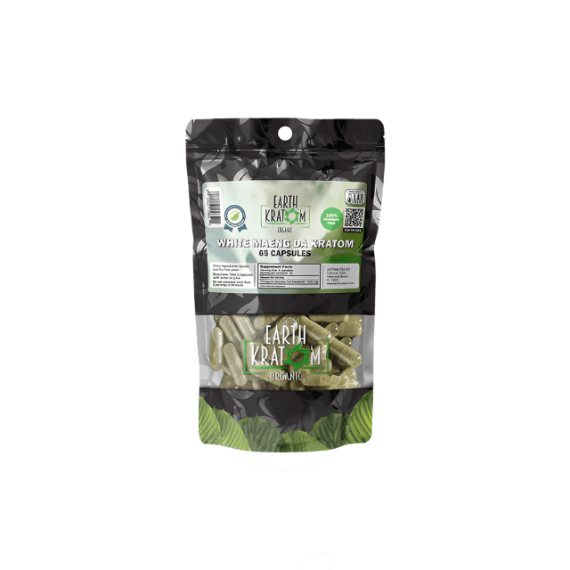 EARTH KRATOM CAPSULES 65CT - MAENG DA WHITE VEIN