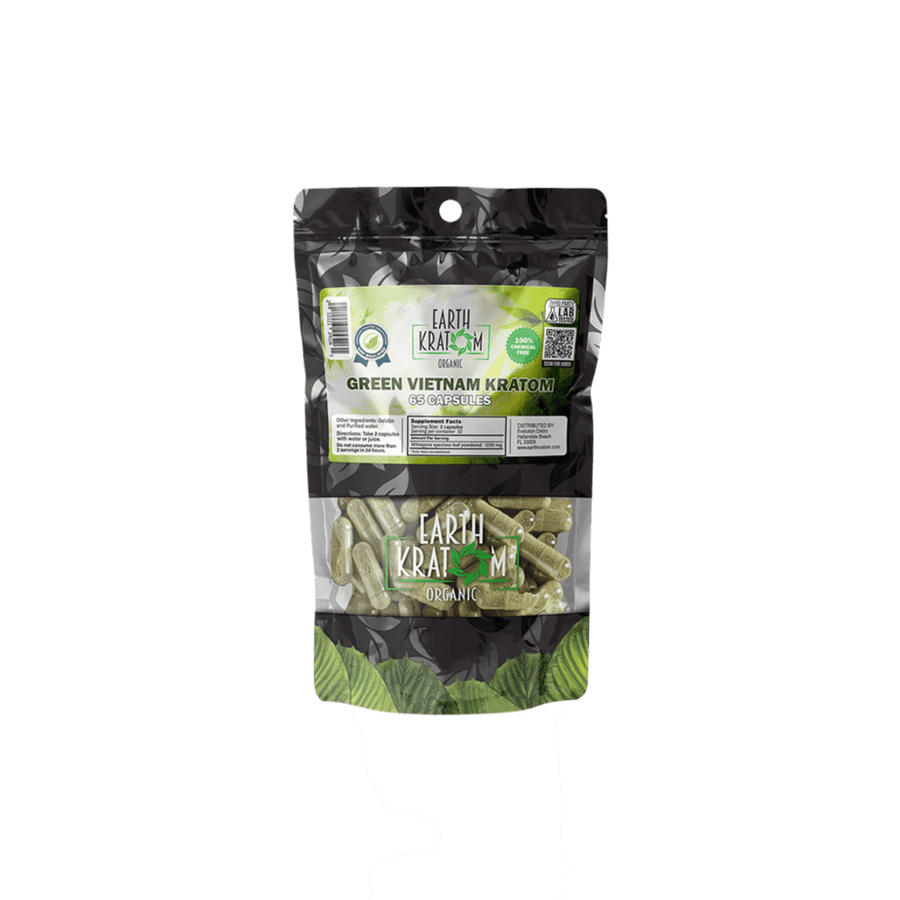 EARTH KRATOM CAPSULES 65CT - VIETNAM GREEN VEIN