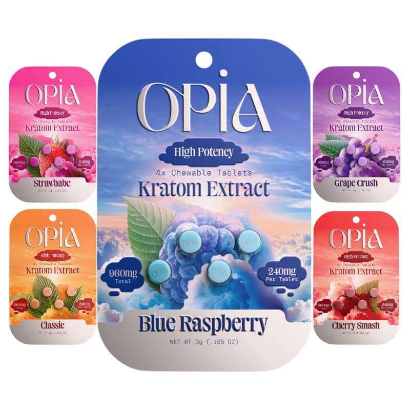 Opia Kratom Extract High Potency Tablets 4ct 240mg Per Tablet
