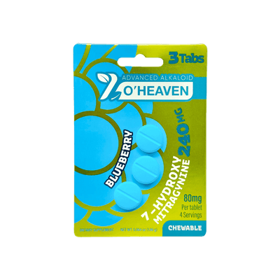 7 O’HEAVEN 7-HYDROXYMITRAGYNINE TABLETS 3CT / 240MG (80MG EACH) – BLUEBERRY