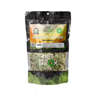 EARTH KRATOM CAPSULES 750CT - MAENG DA GREEN VEIN