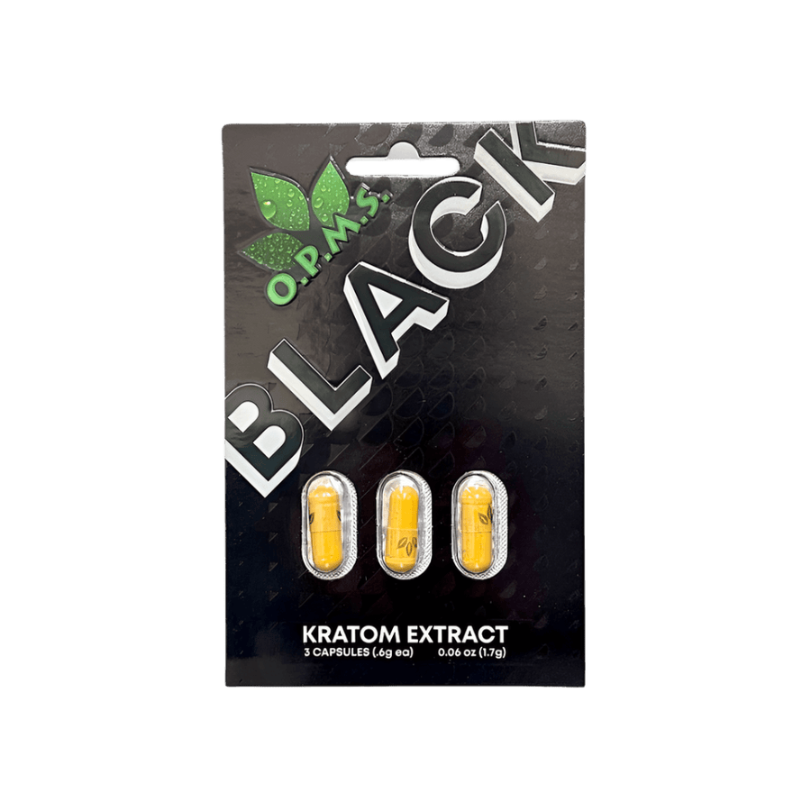 O.P.M.S. KRATOM CAPSULES - BLACK 3CT