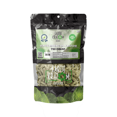EARTH KRATOM CAPSULES 750CT - MAENG DA WHITE VEIN