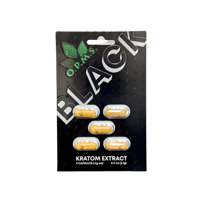 O.P.M.S. KRATOM CAPSULES - BLACK 5CT