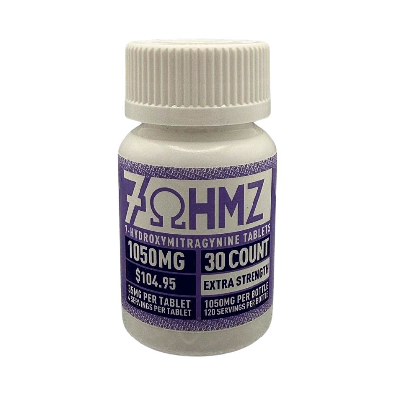 7OHMZ KRATOM ALKALOIDS 7-HYDROXYMITRAGYNINE EXTRA STRENGTH TABLETS 30CT 35MG PER TABLET