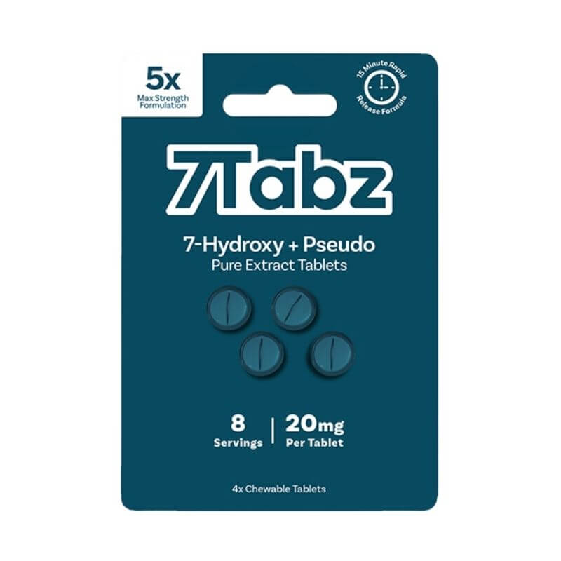 7Tabz 7-Hydroxymitragynine + Pseudo Tablets 5x Strength 4ct 20mg Per Tablet