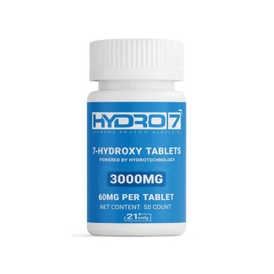 HYDRO 7 SUPREME KRATOM ALKALOIDS 7-HYDROXY 50CT 60MG PER TABLET 3000MG PER BOTTLE  60MG PER SERVING