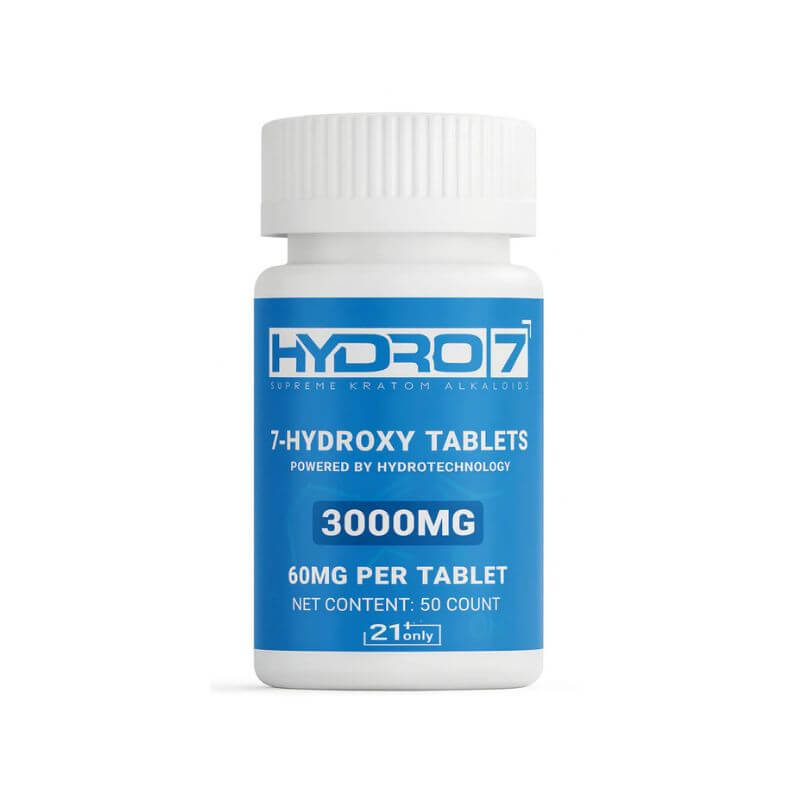 HYDRO 7 SUPREME KRATOM ALKALOIDS 7-HYDROXY 50CT 60MG PER TABLET 3000MG PER BOTTLE  60MG PER SERVING