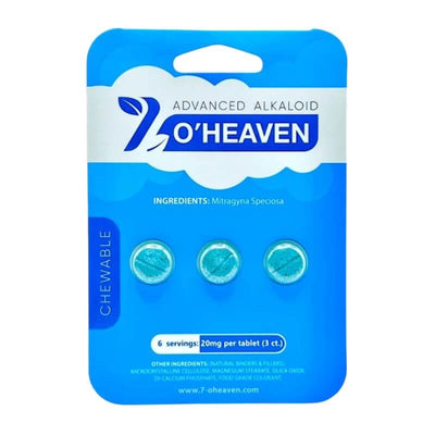 7 O'Heaven Kratom Extract MIT Chewable Tablets 3ct 20mg per Tablet - Original