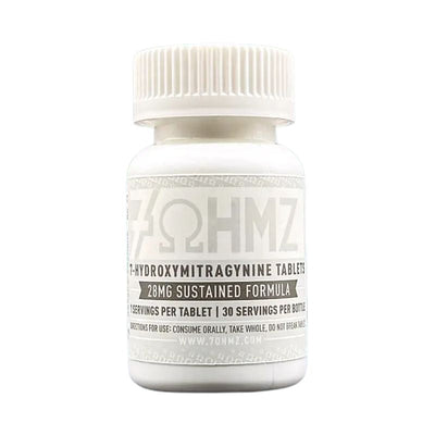 7OHMZ Advanced Kratom Alkaloids 7-Hydroxymitragynine Tablets 30ct 28mg Per Tablet - Unflavored