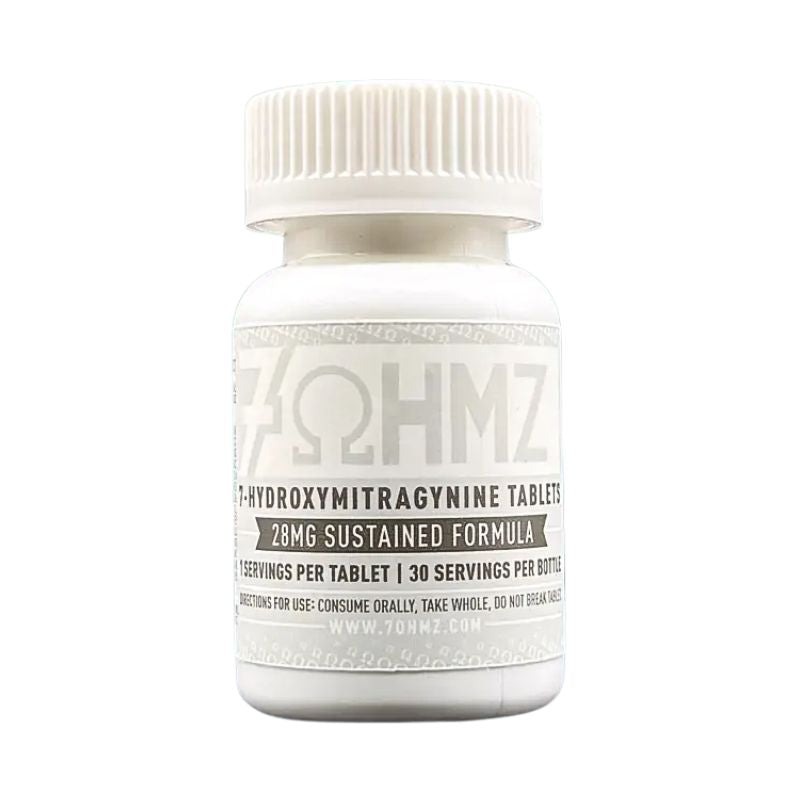 7OHMZ Advanced Kratom Alkaloids 7-Hydroxymitragynine Tablets 30ct 28mg Per Tablet - Unflavored