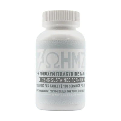 7OHMZ Advanced Kratom Alkaloids 7-Hydroxymitragynine Tablets 100ct 28mg Per Tablet - Unflavored