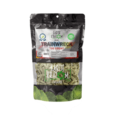 EARTH KRATOM CAPSULES 750CT - TRAINWRECK