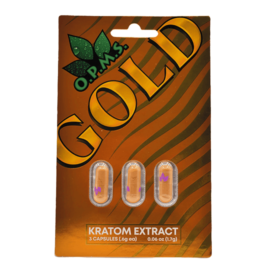 O.P.M.S. KRATOM CAPSULES - GOLD 3CT