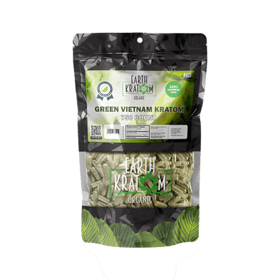 EARTH KRATOM CAPSULES 750CT - VIETNAM GREEN VEIN