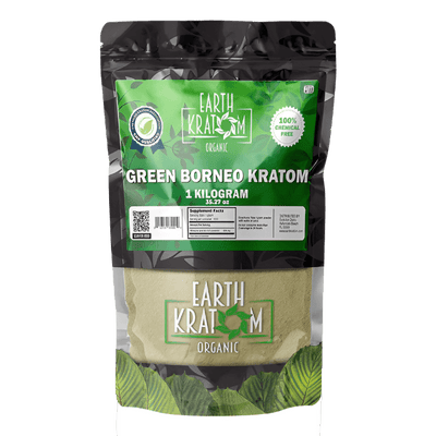 EARTH KRATOM POWDER 1000G / 35.27OZ - BORNEO GREEN VEIN