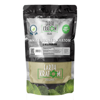 EARTH KRATOM POWDER 1000G / 35.27OZ - BORNEO WHITE VEIN