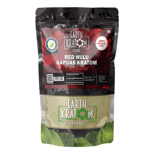 EARTH KRATOM POWDER 1000G / 35.27OZ - HULU RED VEIN