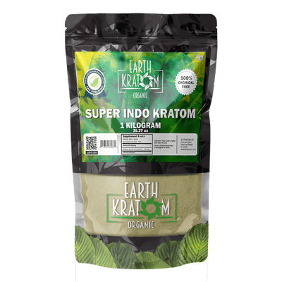 EARTH KRATOM POWDER 1000G / 35.27OZ - INDO SUPER GREEN VEIN