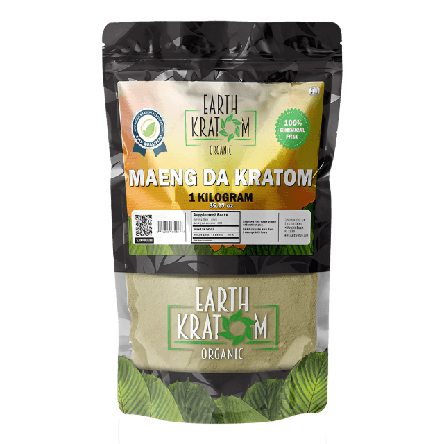 EARTH KRATOM POWDER 1000G / 35.27OZ - MAENG DA GREEN VEIN