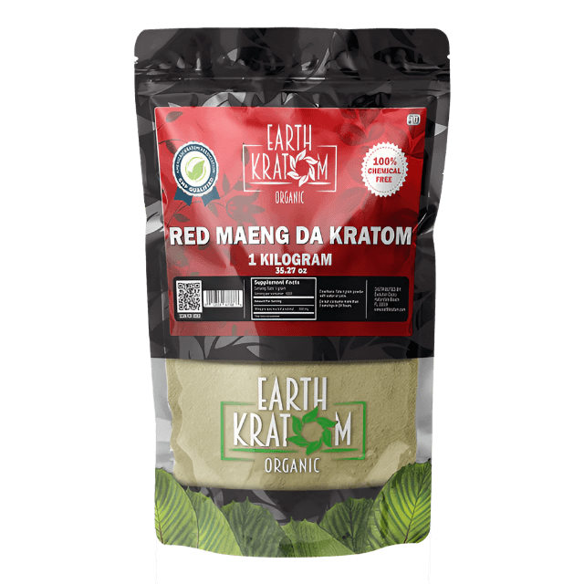 EARTH KRATOM POWDER 1000G / 35.27OZ - MAENG DA RED VEIN