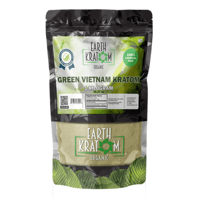 EARTH KRATOM POWDER 1000G / 35.27OZ - VIETNAM GREEN VEIN