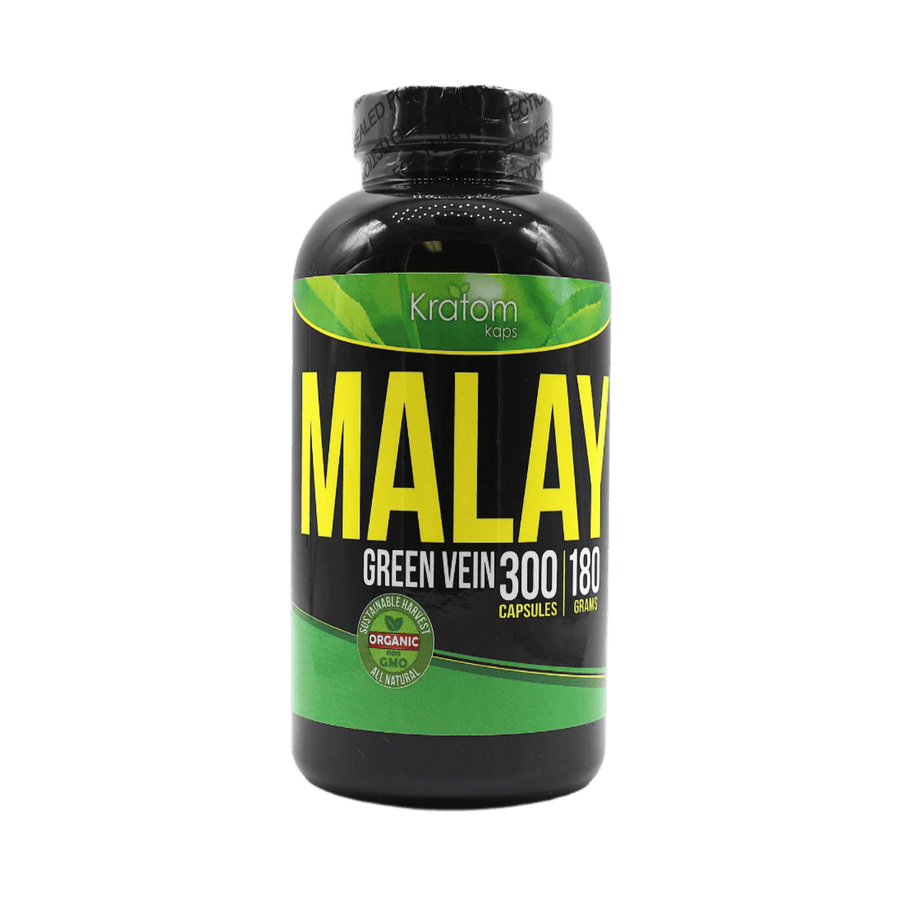 KRATOM KAPS CAPSULES 300CT / 180G - MALAY GREEN VEIN