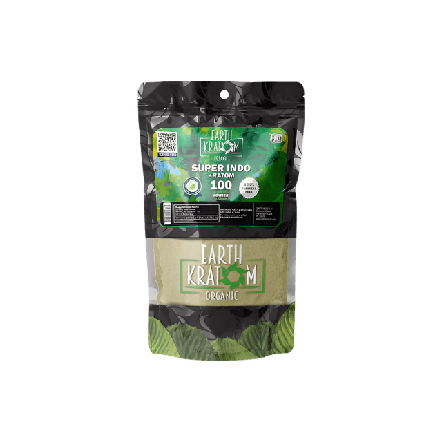 EARTH KRATOM POWDER 100G - INDO SUPER GREEN VEIN