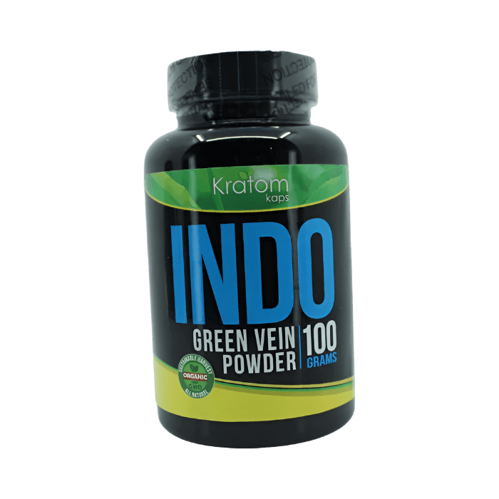 KRATOM KAPS POWDER 100G - INDO GREEN VEIN