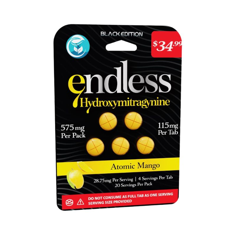 Endless Black Edition 7-Hydroxymitragynine Tablets 5ct 115mg Per Tablet