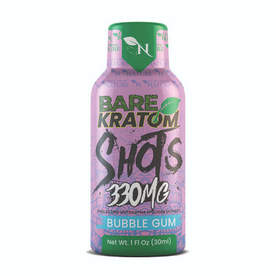 BARE KRATOM SHOTS 30ML 330MG  - BUBBLE GUM