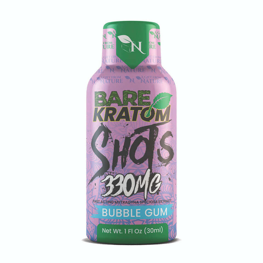 BARE KRATOM SHOTS 30ML 330MG  - BUBBLE GUM