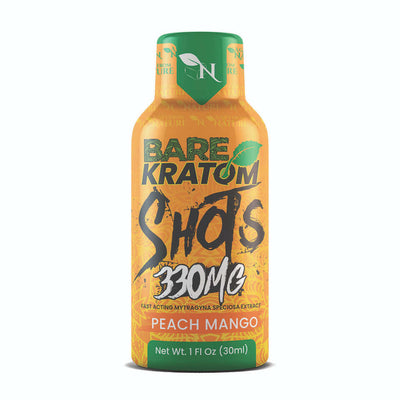 BARE KRATOM SHOTS 30ML 330MG - PEACH MANGO