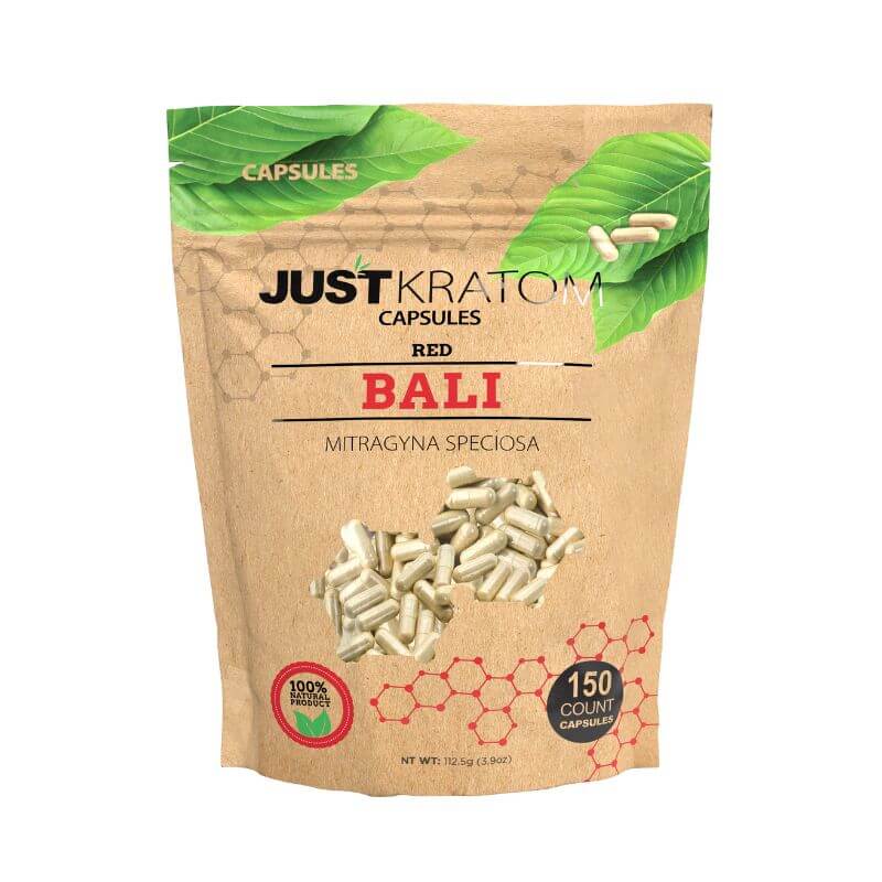 JUST KRATOM CAPSULES 150CT 500MG - BALI RED VEIN