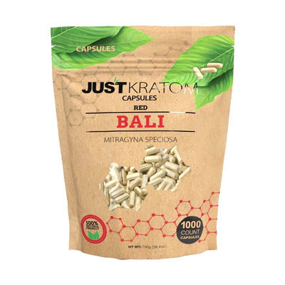 JUST KRATOM CAPSULES 1000CT - BALI RED VEIN