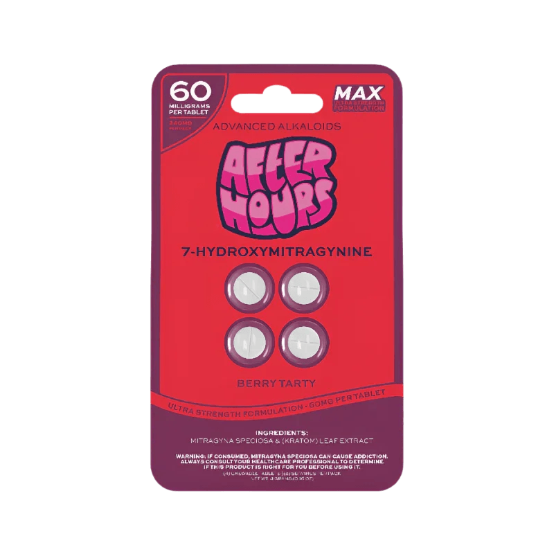 After Hours 4ct 7OH Chewable Tabs Berry Tarty 60mg per Tablet