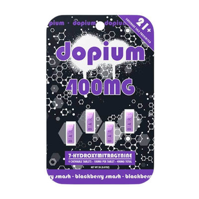 DOPIUM 7-HYDROXY CHEWABLE TABLETS 4CT 100MG PER TABLET
