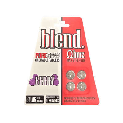 Blend OHMZ 7OH Chewable Tabs Max Strength 4ct 60mg Per Tablet - Berry