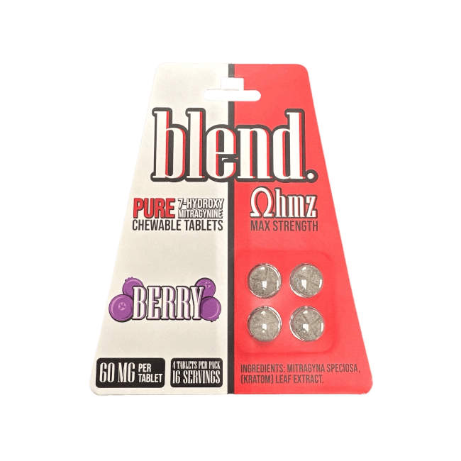 Blend OHMZ 7OH Chewable Tabs Max Strength 4ct 60mg Per Tablet - Berry