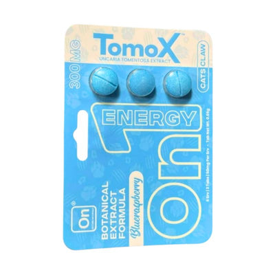 Tomox On1 Energy Botanical Extract Uncaria Tomentosa Cats Claw Tablets 3ct 100mg Per Tablet