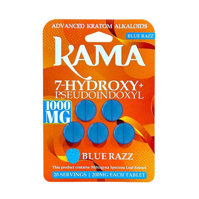KAMA 7-Hydroxymitragynine + Pseudo Indoxyl Tablets 5ct 200mg Per Tablet