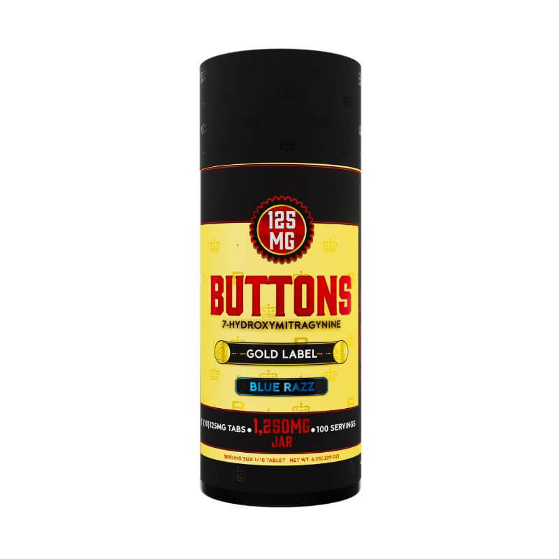 BUTTONS GOLD LABEL 7-HYDROXYMITRAGYNINE TABLETS 10CT 125MG PER TABLET