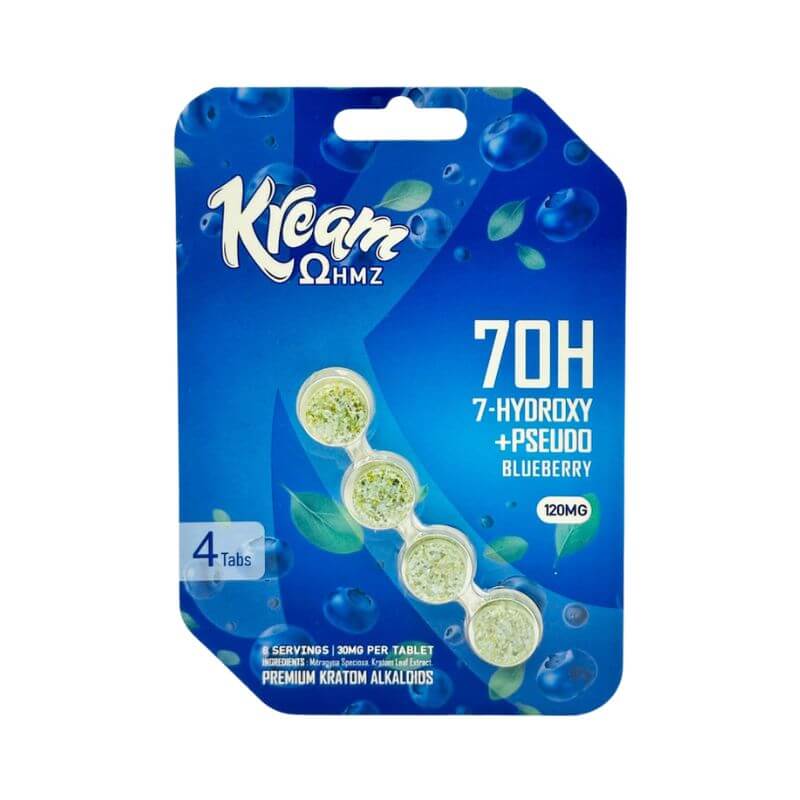 Kream OHMZ 7-Hydroxymitragynine + Pseudo Chewable Tablets 4ct 30mg per Tablet